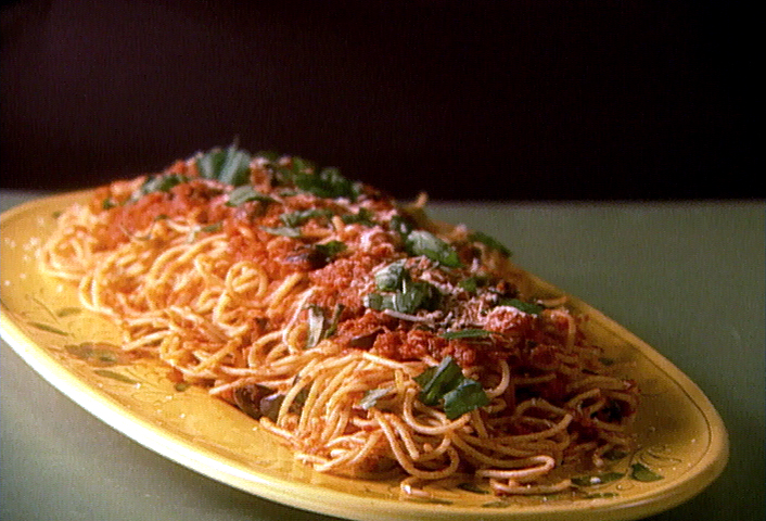 Spaghetti with Olives and Tomato Sauce Recipe | Giada De Laurentiis | Food  Network