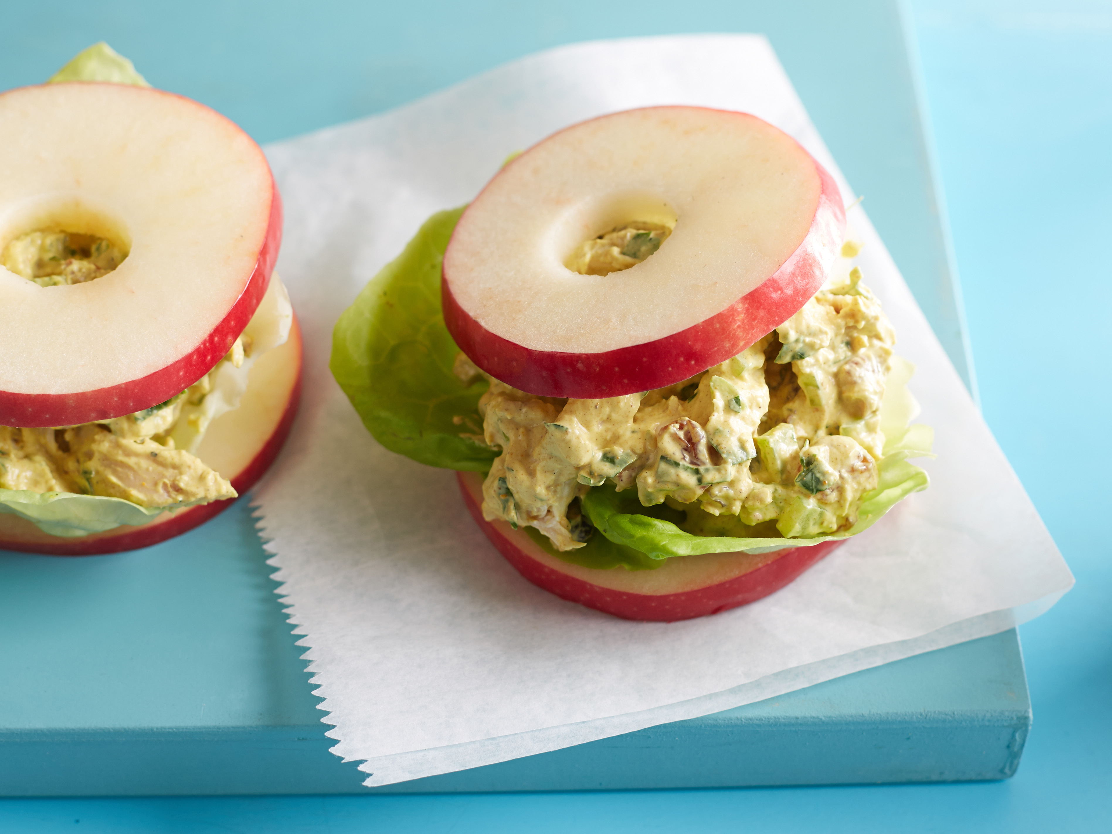 Healthy Curried Chicken Salad with Apples and Mayo - Bowl of Delicious