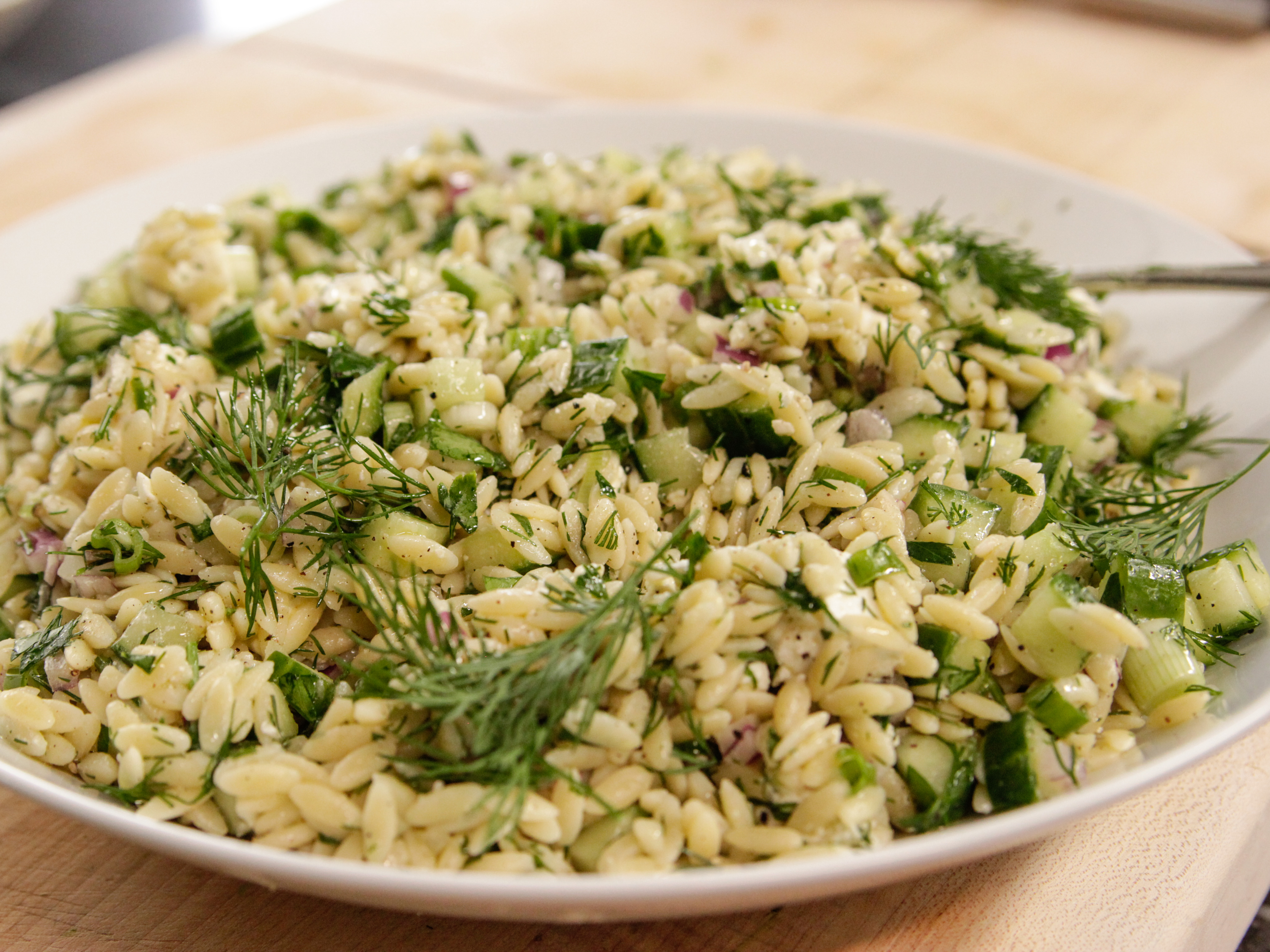 Greek Orzo with Lemon and Herbs - Sprinkles and Sprouts