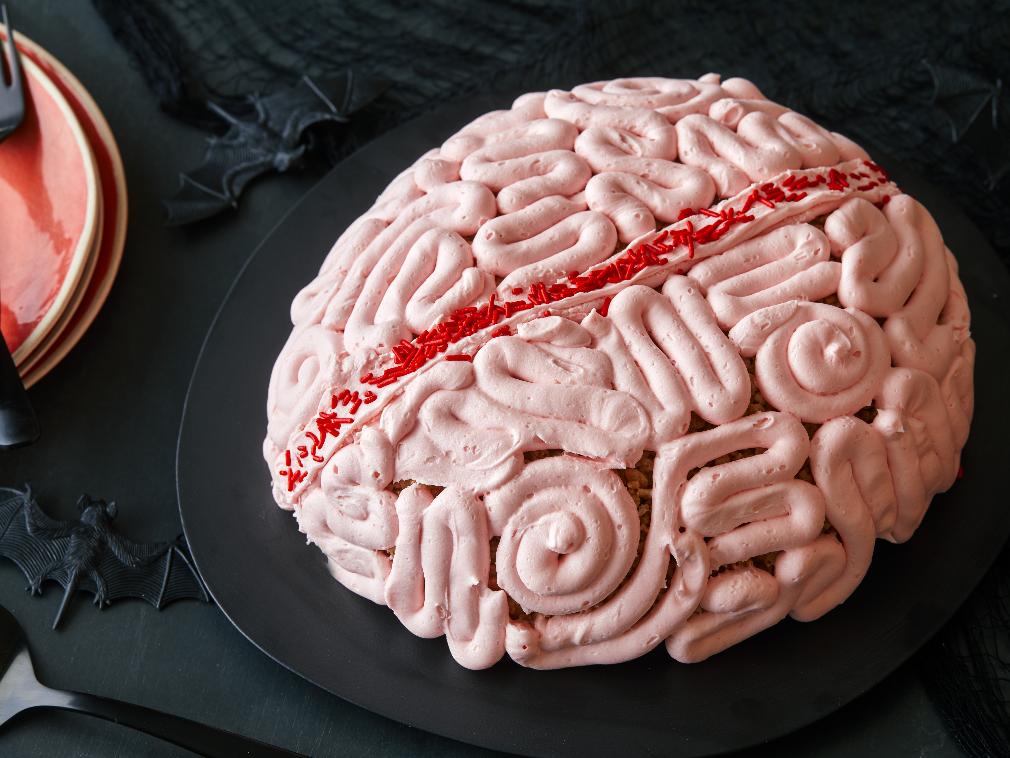 Halloween brain cheesecake - Italian recipes by GialloZafferano