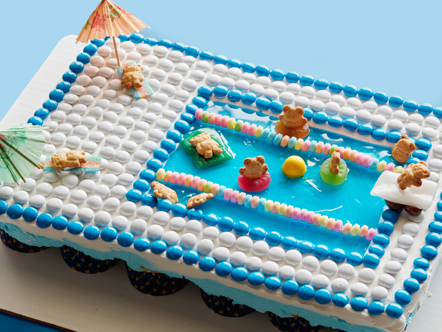Pull Apart Pool Cupcake Cake Recipe Food Network Kitchen Food Network - roblox cake rectangular vm cakes