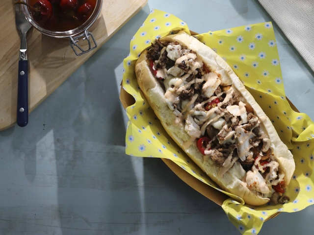 Surf And Turf Philly Cheesesteak Recipe Kardea Brown Food Network
